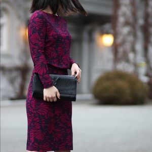 TORY BURCH Etta Print Midi Blouson Dress Size S